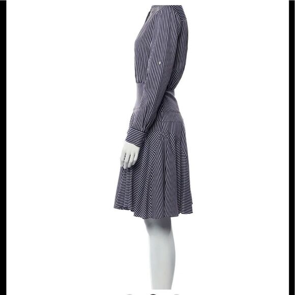 Women’s Jason Wu stripe asymmetrical tiered shirt long sleeve dress💥size 10, NWT - Picture 14 of 15